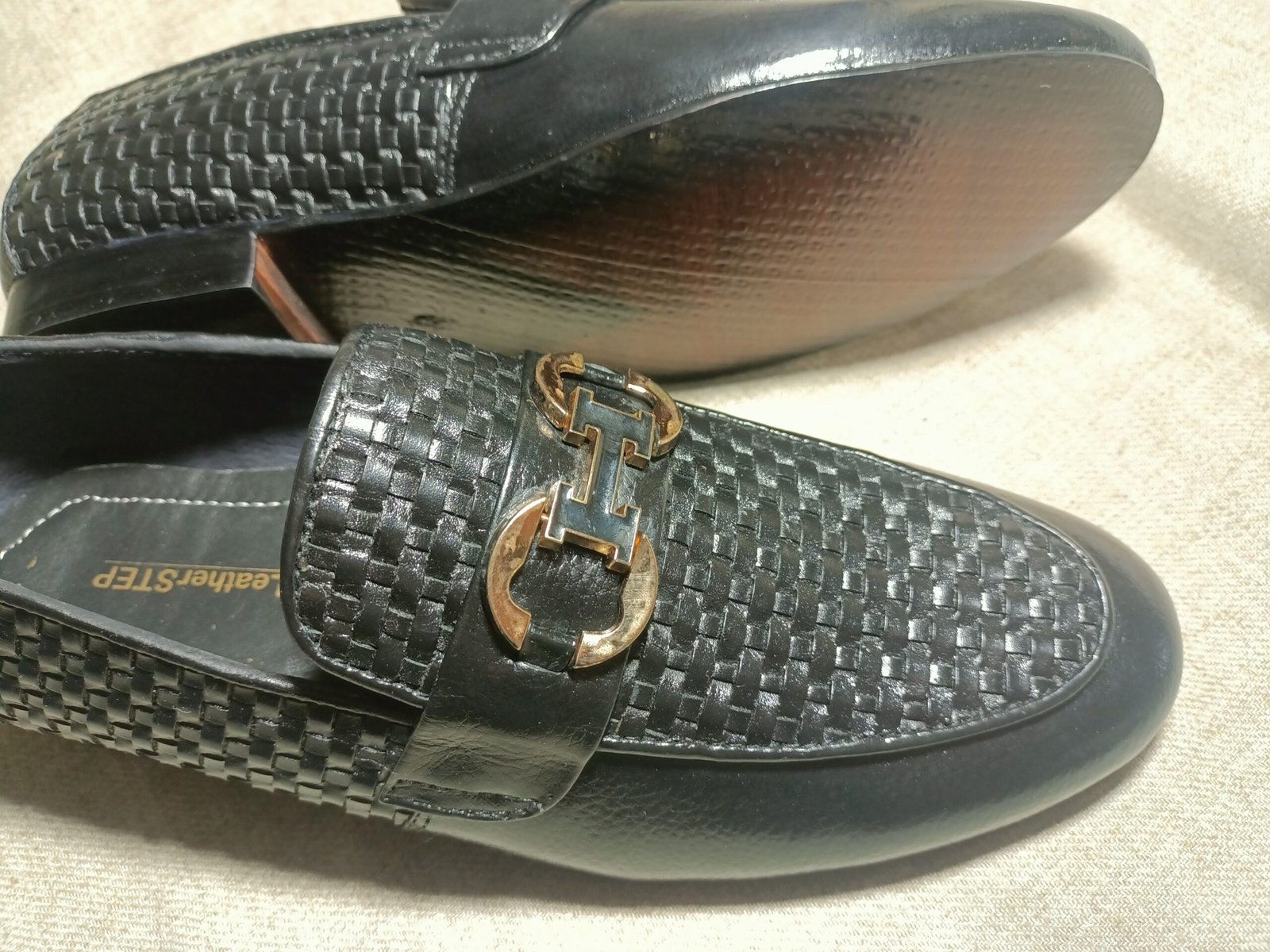 Black Pattern Office Shoes LS00004 - Image 3