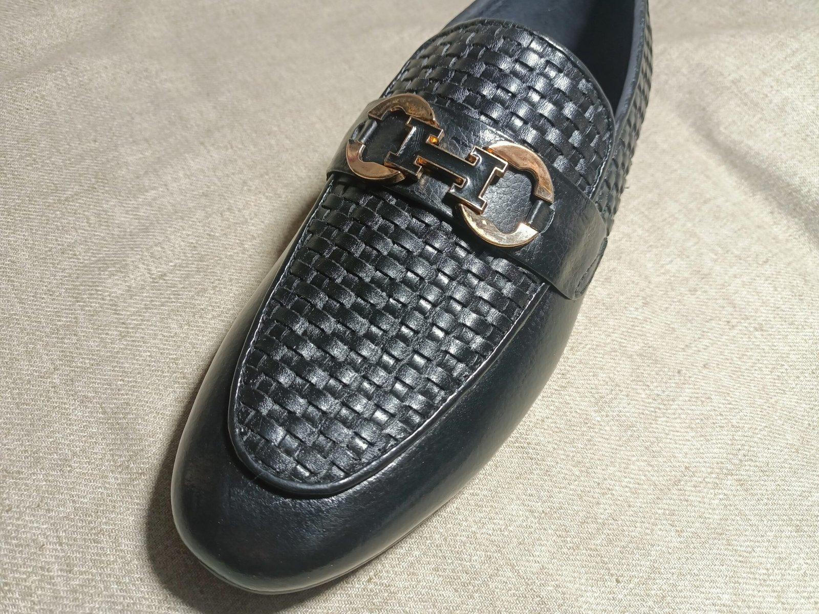 Black Pattern Office Shoes LS00004 - Image 4